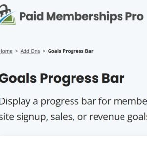 Paid Memberships Pro Goal Progress Bar Add On