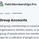 Paid Memberships Pro Group Accounts