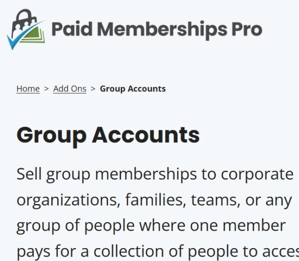 Paid Memberships Pro Group Accounts