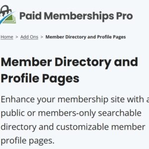 Paid Memberships Pro Member Directory