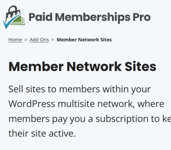 Paid Memberships Pro Member Network Sites