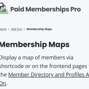Paid Memberships Pro Membership Maps