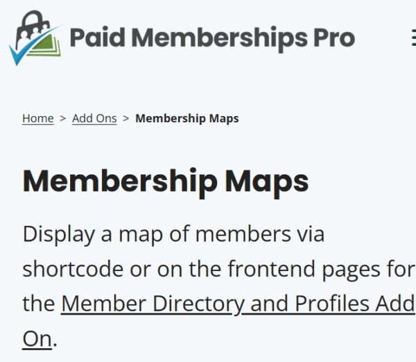 Paid Memberships Pro Membership Maps
