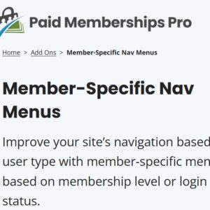 Paid Memberships Pro Nav Menus