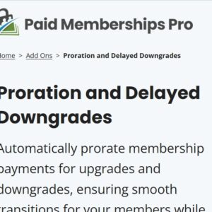 Paid Memberships Pro Proration Add On