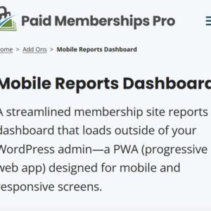 Paid Memberships Pro Reports Dashboard