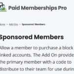 Paid Memberships Pro Sponsored Members