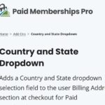 Paid Memberships Pro State Dropdowns Add On