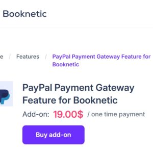 Paypal payment gateway for Booknetic