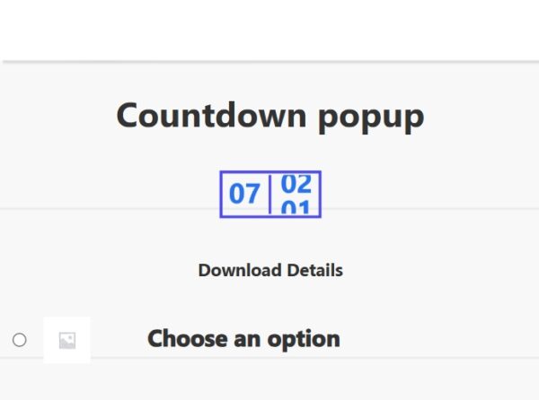 Popup Builder Countdown