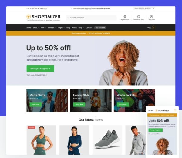 Shoptimizer - The Fastest WooCommerce Theme