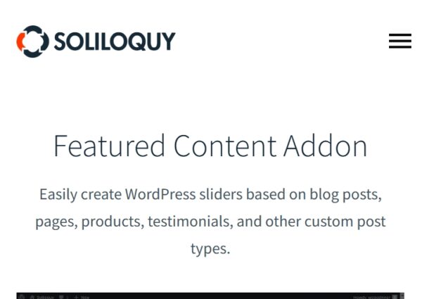 Soliloquy Featured Content Addon