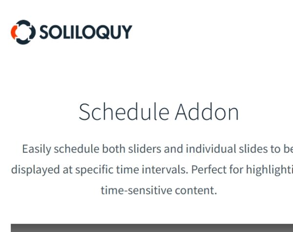 Soliloquy Schedule Addon