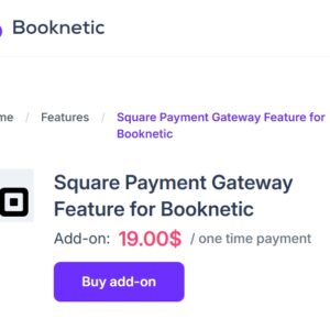 Square payment gateway for Booknetic