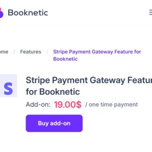 Stripe payment gateway for Booknetic