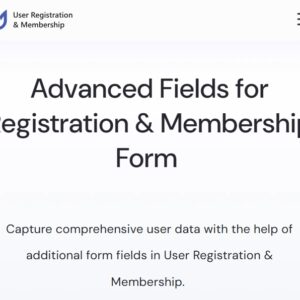 User Registration Advanced Fields