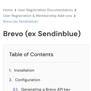 User Registration Brevo