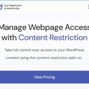 User Registration Content Restriction
