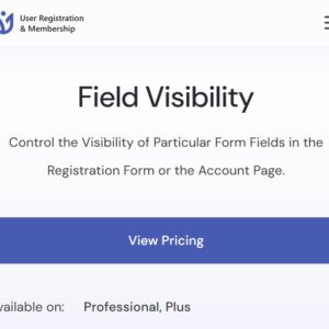 User Registration Field Visibility