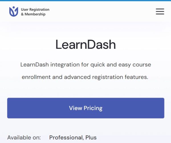 User Registration LearnDash