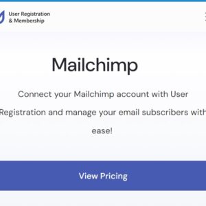 User Registration MailChimp
