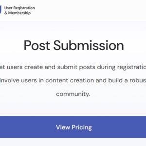 User Registration Post Submissions