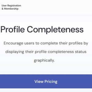 User Registration Profile Completeness