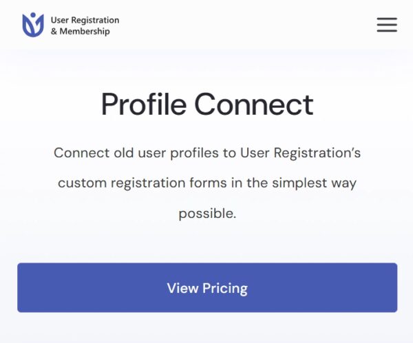 User Registration Profile Connect
