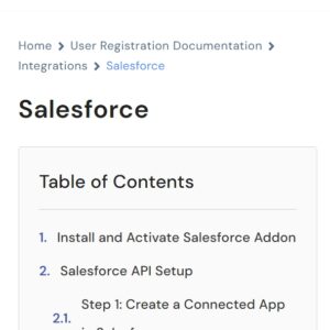 User Registration Salesforce