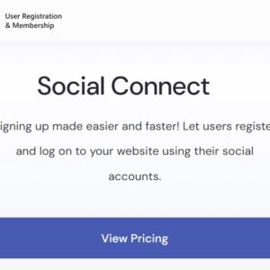 User Registration Social Connect