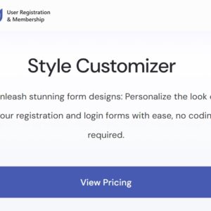 User Registration Style Customizer