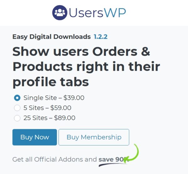 UsersWP Easy Digital Downloads