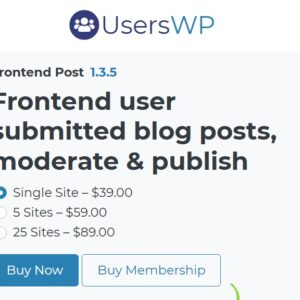 UsersWP Frontend Post