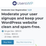 UsersWP Moderate User Registration