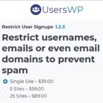 UsersWP Restrict User Signups