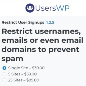 UsersWP Restrict User Signups