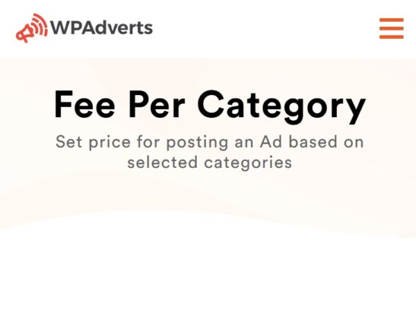 WP Adverts Fee Per Category