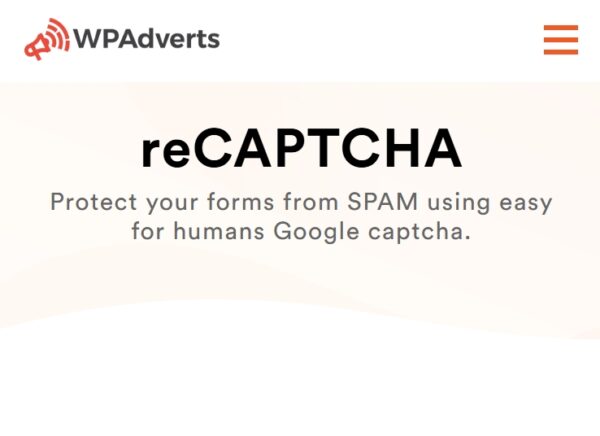 WP Adverts reCAPTCHA