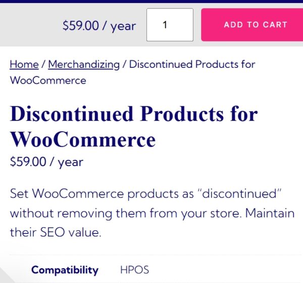 WooCommerce Discontinued Products