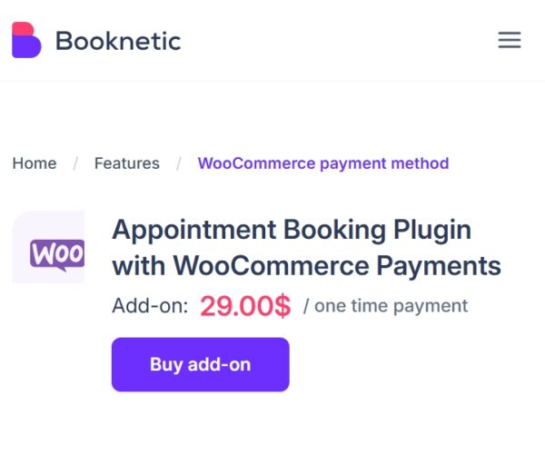 WooCommerce Gateway for Booknetic