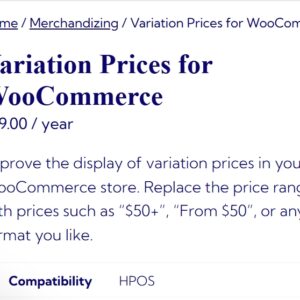 WooCommerce Variation Prices