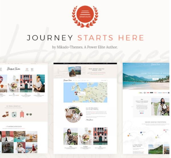 Backpack Traveler - Modern Travel Blog WordPress Theme