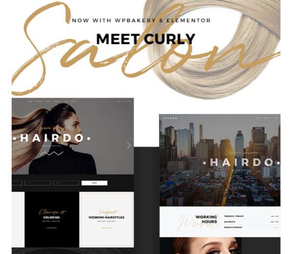 Curly - A Stylish WordPress Theme for Hairdressers and Hair Salons