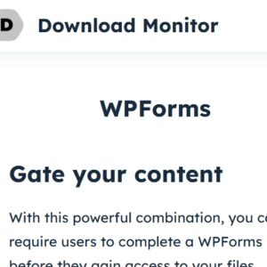 Download Monitor WPForms Lock
