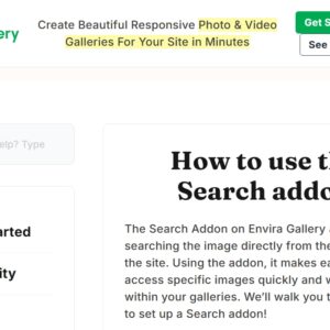 Envira Gallery Search Addon