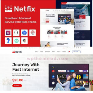 Netfix – Broadband & Internet Services WordPress Theme