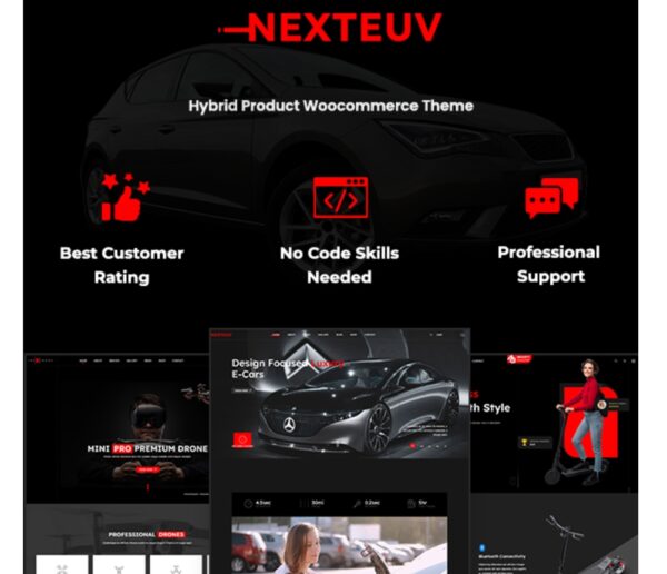 NextEuv - Single Product Shop, EV WordPress Theme