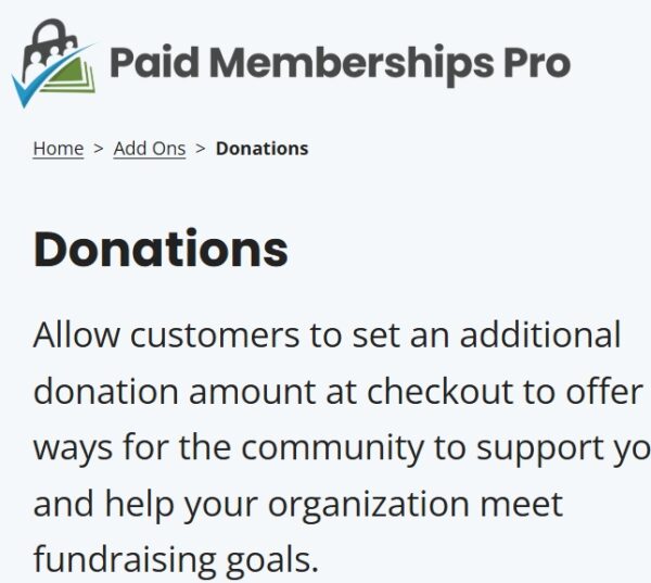 Paid Memberships Pro Donations