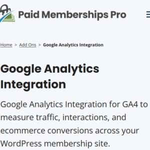 Paid Memberships Pro Google Analytics Integration