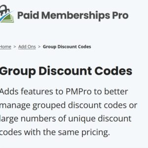 Paid Memberships Pro Group Discount Codes